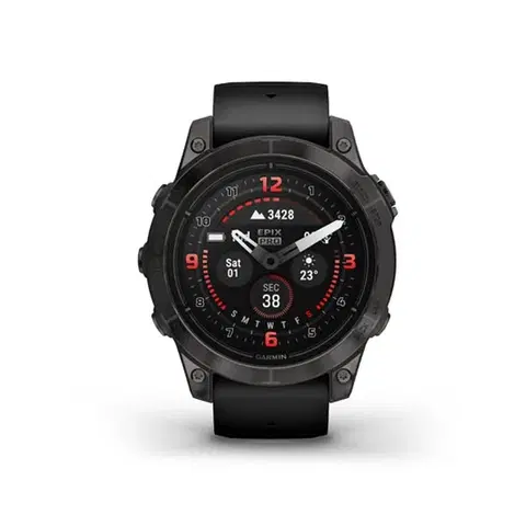 Inteligentné hodinky Garmin epix Pro (g2) Sapphire, 47mm, Carbon Gray DLC Titanium, Black band 010-02803-11