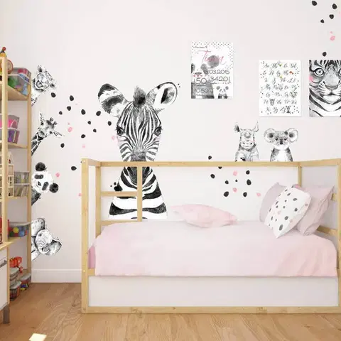 Nálepky na stenu Nálepka - Veľká zebra v čiernobielej