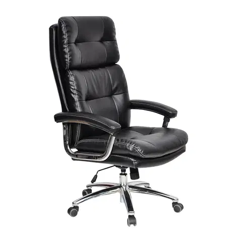 Kancelárske stoličky KONDELA Gilbert kancelárske kreslo s podrúčkami čierna / chróm