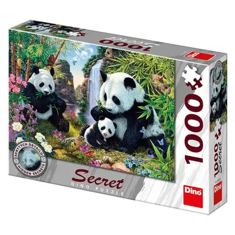 Hračky puzzle DINO - Pandy 1000 dielikov secret