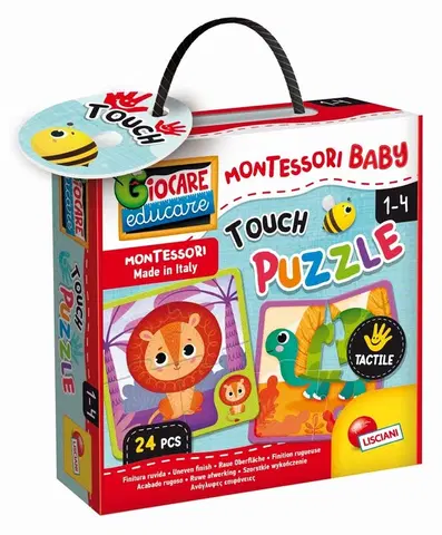 Hračky puzzle LISCIANIGIOCH - Montessori Baby Touch - Puzzle