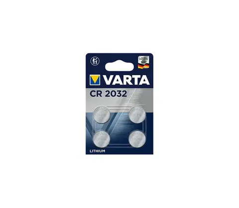 Predlžovacie káble VARTA Varta 6032101404 - 4 ks Líthiová batéria gombíková ELECTRONICS CR2032 3V 