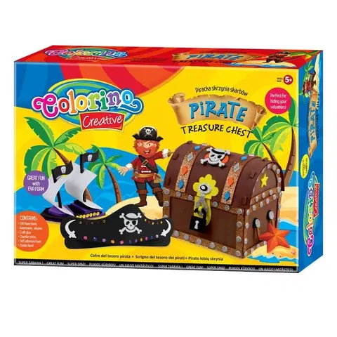Kreatívne a výtvarné hračky PATIO - Colorino sada Kufer pirata