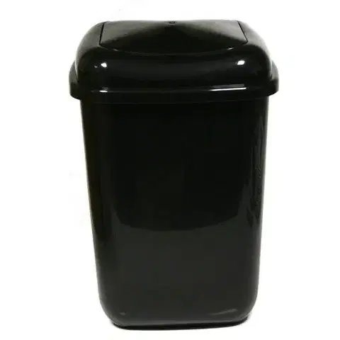 Odpadkové koše Kinekus Kôš na odpad preklápací 12 l, plastový, QUATRO, čierny