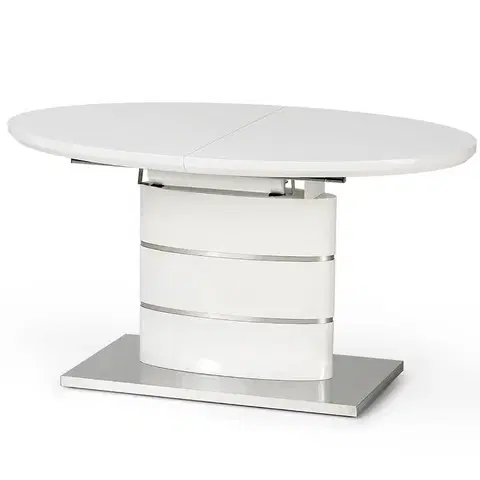Stoly v podkrovnom štýle Rozkladací stôl Aspen 140/180x90cm Mdf/Oceľ – Biely