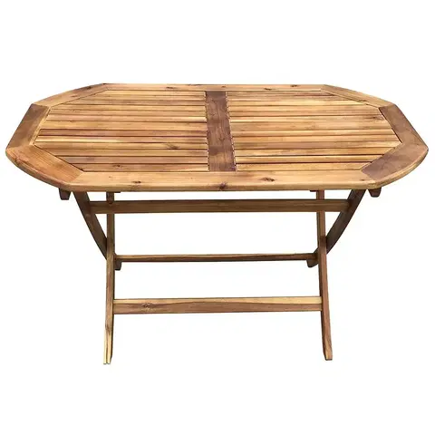 Záhradné stoly Drevený oválny stôl 120x75x72 cm