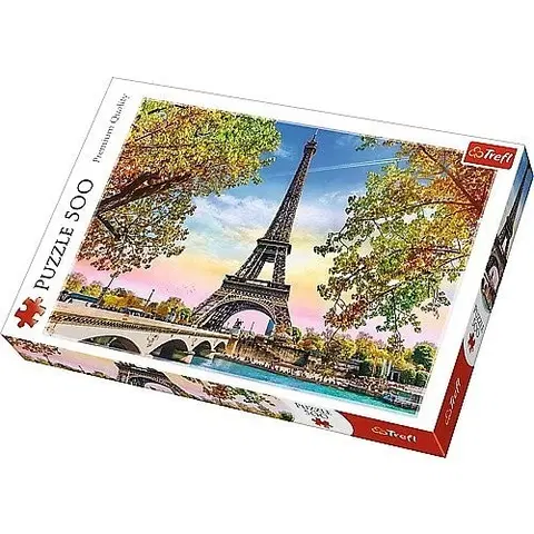 Hračky puzzle TREFL - Puzzle Romantický Paríž 500