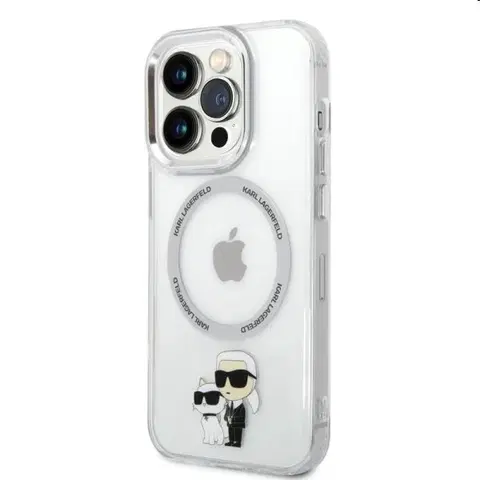 Puzdrá na mobilné telefóny Zadný kryt Karl Lagerfeld MagSafe IML Karl and Choupette NFT pre Apple iPhone 14 Pro, transparentná 57983112455
