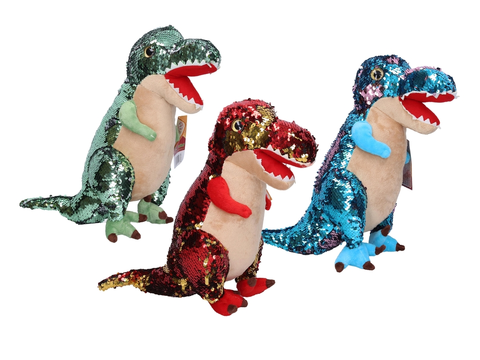 Plyšové hračky WIKY - Plyšový dinosaurus 30cm - modrá