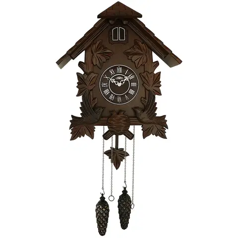 Hodiny Kyvadlové kukučkové hodiny V. PRIM 40cm, tmavo-hnedá