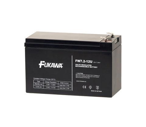 Predlžovacie káble Fukawa FUKAWA FW 7,2-12 F2U - Olovený akumulátor 12V/7,2Ah/on 6,3mm 