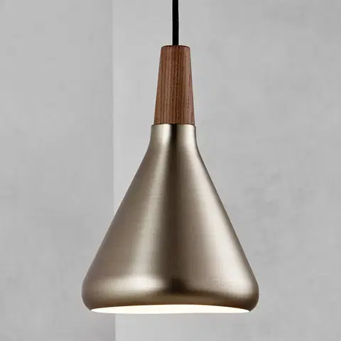 Závesné svietidlá DFTP by Nordlux Závesná lampa Nori z kovu, oceľová farba, Ø 18 cm