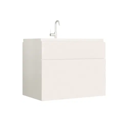 Kúpeľňový nábytok KONDELA Mason WH 13 kúpeľňová skrinka pod umývadlo biela