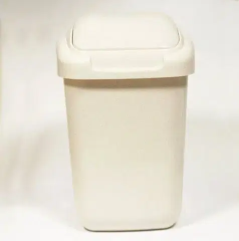 Odpadkové koše Kinekus Kôš na odpad preklápací 15 l, plastový, STANDARD, béžový mramor