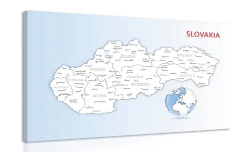 Obrazy mapy Obraz mapa Slovenskej republiky