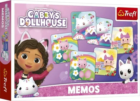 Hračky spoločenské hry pre deti TREFL - Pexeso Gabby´s Dollhouse