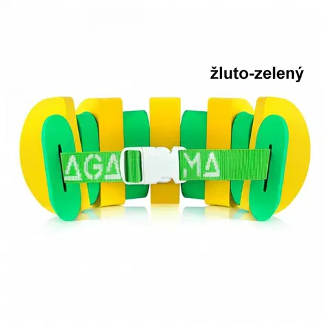 Nafukovacie kolesá Plavecký pás AGAMA Swim 9 dielov - žlto-zelený