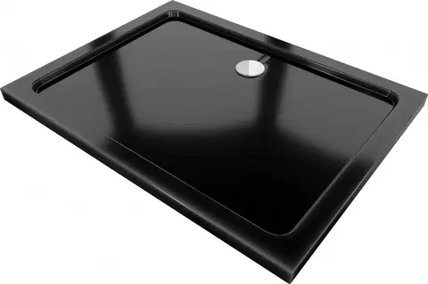 Vane MEXEN - Flat sprchová vanička obdĺžniková slim 80 x 70, čierna 40707080