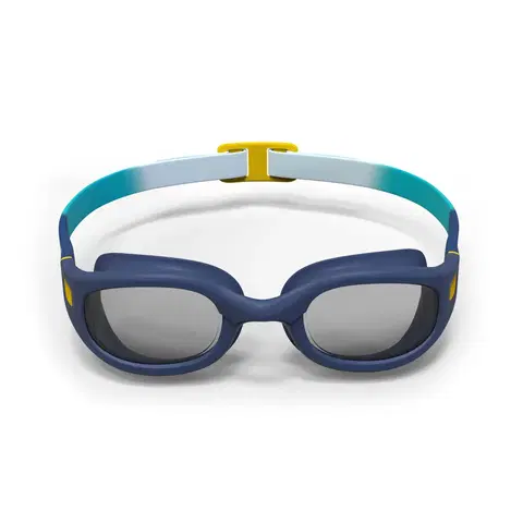 plávanie Plavecké okuliare 100 Soft číre sklá veľkosť S modro-žlté