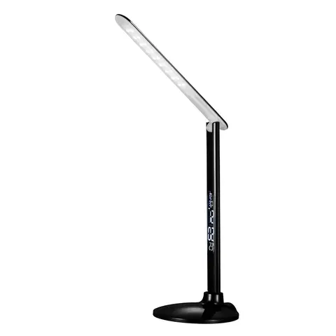 Stolové lampy na písací stôl Aluminor LED lampa na písací stôl Success s hodinami čierna