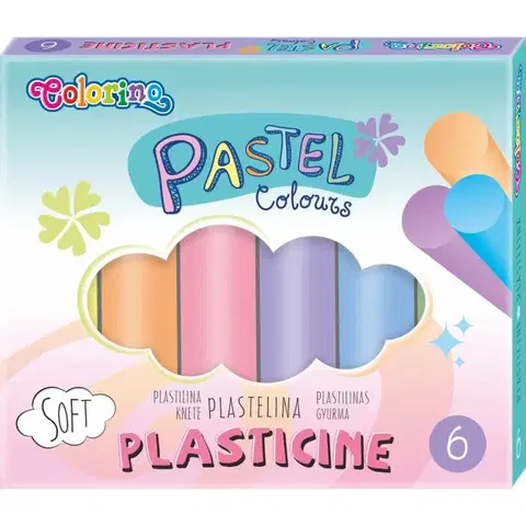 Kreatívne a výtvarné hračky PATIO - Colorino plastelína Pastel 6 farieb