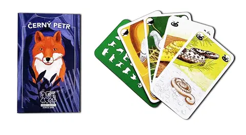 Hračky spoločenské hry - hracie karty a kasíno HRACÍ KARTY - Čierny Peter Zvieratká