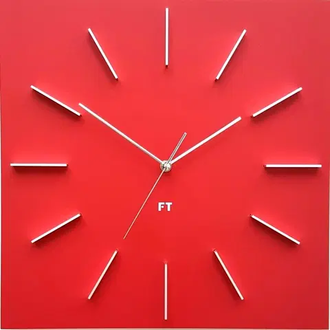 Hodiny Dizajnové nástenné hodiny Future Time FT1010RD Square red 40cm