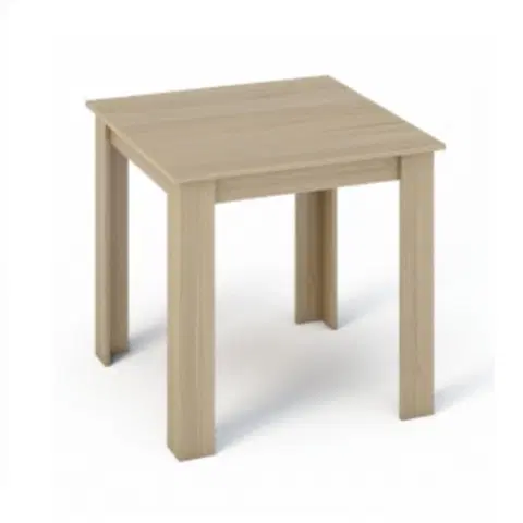 Jedálenské stoly KONDELA Kraz jedálenský stôl 80x80 cm dub sonoma