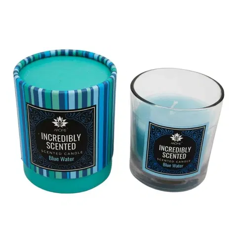 Dekoratívne sviečky Arome Vonná sviečka v skle Blue Water, 120 g