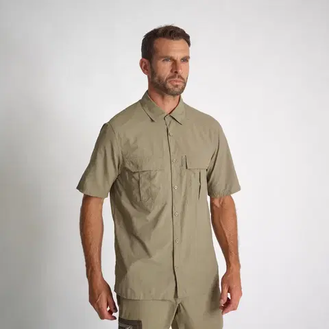 tričká Ľahká košeľa s krátkym rukávom 100 zelená