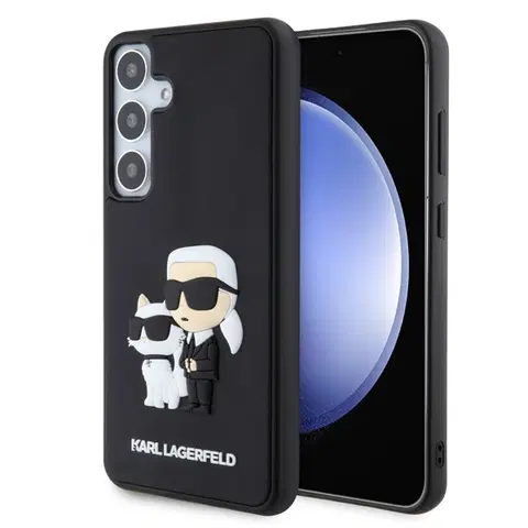 Puzdrá na mobilné telefóny Zadný kryt Karl Lagerfeld 3D Rubber Karl and Choupette pre Samsung Galaxy S24 Black 57983119529