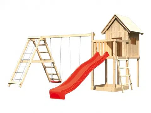 Hracie veže Detské ihrisko so šmýkačkou Dekorhome Červená
