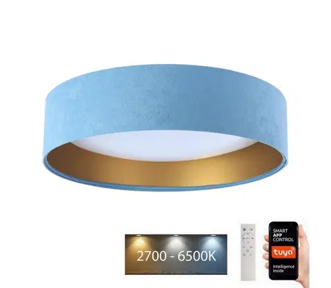 Svietidlá  LED Stropné svietidlo SMART GALAXY LED/24W/230V Wi-Fi Tuya modrá/zlatá + DO 