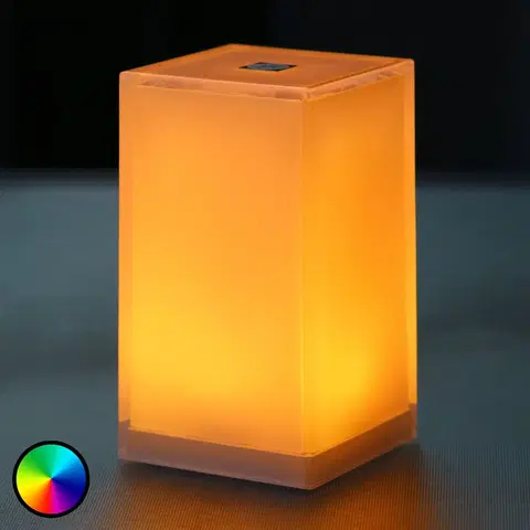 SmartHome vonkajšie dekoratívne svietidlá Smart&Green Prenosná stolová lampa Cub, ovládaná aplikáciou, RGBW