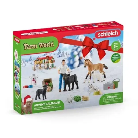 Drevené hračky Schleich 98643 Adventný kalendár 2022 domáce zvieratá