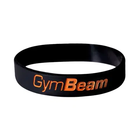 Ostatné príslušenstvo pre cvičenie GymBeam Silikónový náramok GB Black Orange