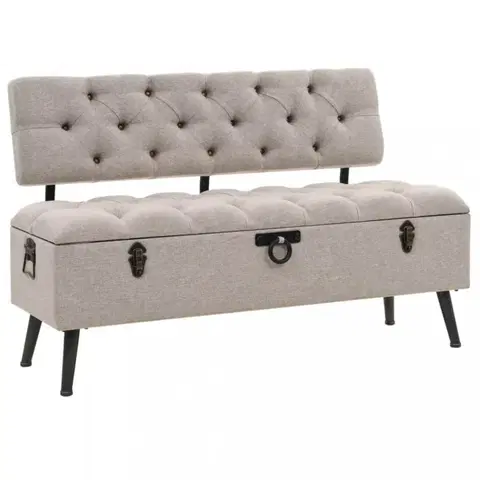 Lavice a stoličky Úložná lavice sivá / čierna Dekorhome