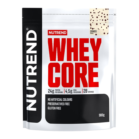 Proteíny Práškový koncentrát Nutrend Whey Core 900g vanilka