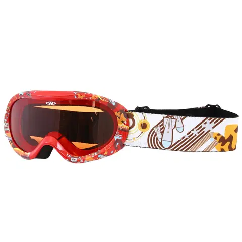 Lyžiarske okuliare Junior lyžiarske okuliare WORKER Doyle s grafikou červená s grafikou