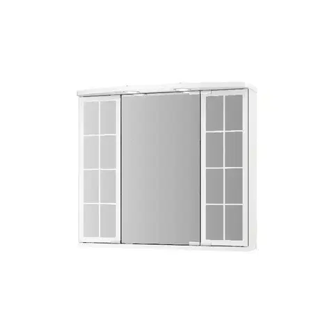 Kúpeľňový nábytok JOKEY Landhaus Binz biela zrkadlová skrinka MDF 111913720-0110 111913720-0110