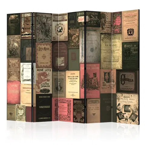 Paravány Paraván Books of Paradise Dekorhome 225x172 cm (5-dielny)
