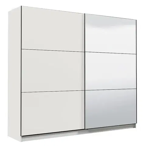 Šatníkové skrine Skriňa Sierra 220 zrkadlo biely 11008286