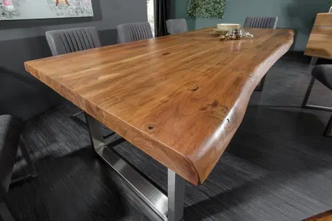 Jedálenské stoly Doska pre jedálenský stôl ATHAMÁS 6 cm Dekorhome 220 cm