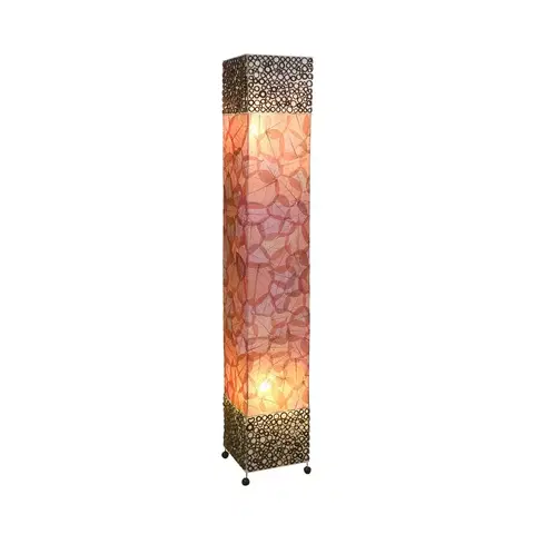 Stojacie lampy Woru Stojacia lampa Emilian motív listov, výška 150 cm
