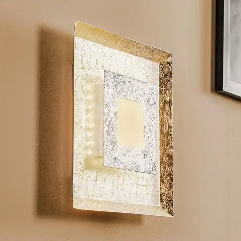 Nástenné svietidlá Eco-Light Nástenné LED svietidlo Window, 32x32 cm, striebro