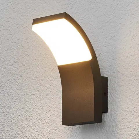 Vonkajšie nástenné svietidlá Lucande Vonkajšie nástenné svietidlo Timm s diódami LED