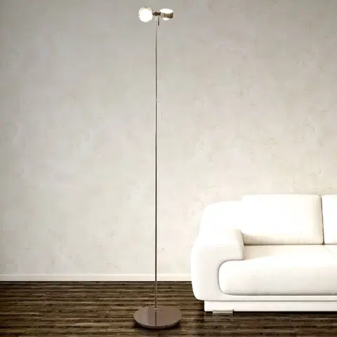 Stojacie lampy Top Light Flexibilná stojacia lampa PUK FLOOR, matný chróm, 2 svetlá.