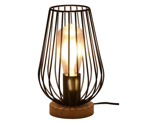 Lampy Rabalux Rabalux 6915 - Stolná lampa GREMIO 1xE27/40W/230V čierna 