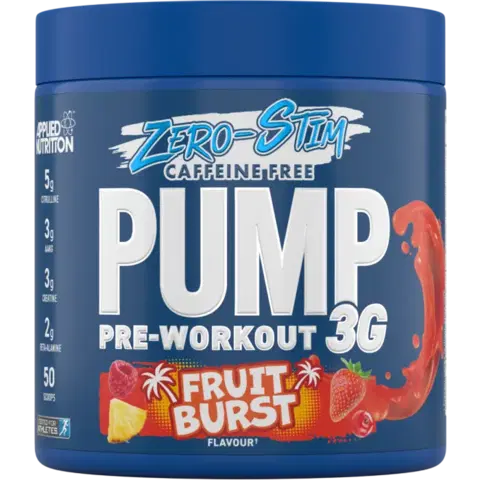 Pre-workouty Applied Nutrition PUMP 3G Zero Stimulant fruit burst