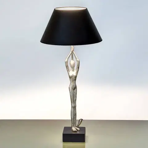 Stolové lampy Holländer Dizajnová stolná lampa Ballerino s figúrkou